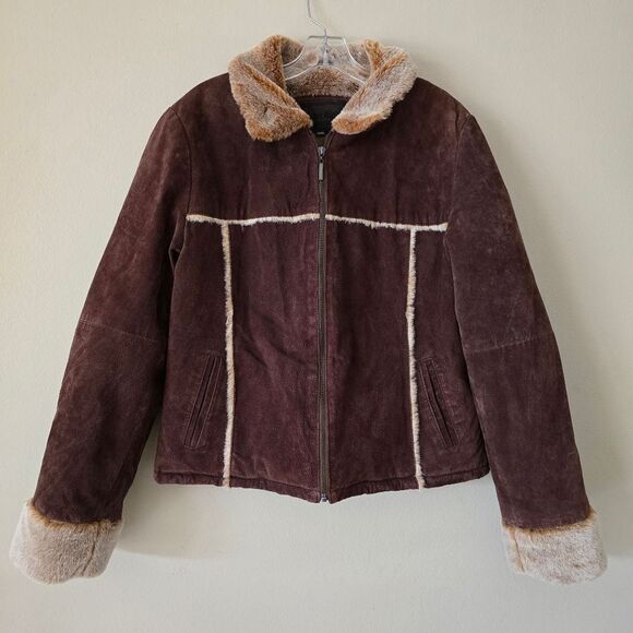 DONA MICHI Womens Genuine Leather Jacket Size XXL Brown Western Y2k Bohemian - Picture 2 of 9